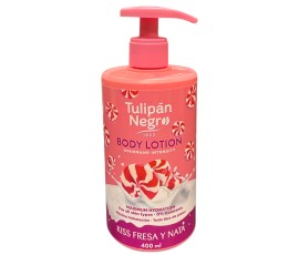 Tulipan Negro Body Lotion with Pump Top 400ml Strawberries and Cream