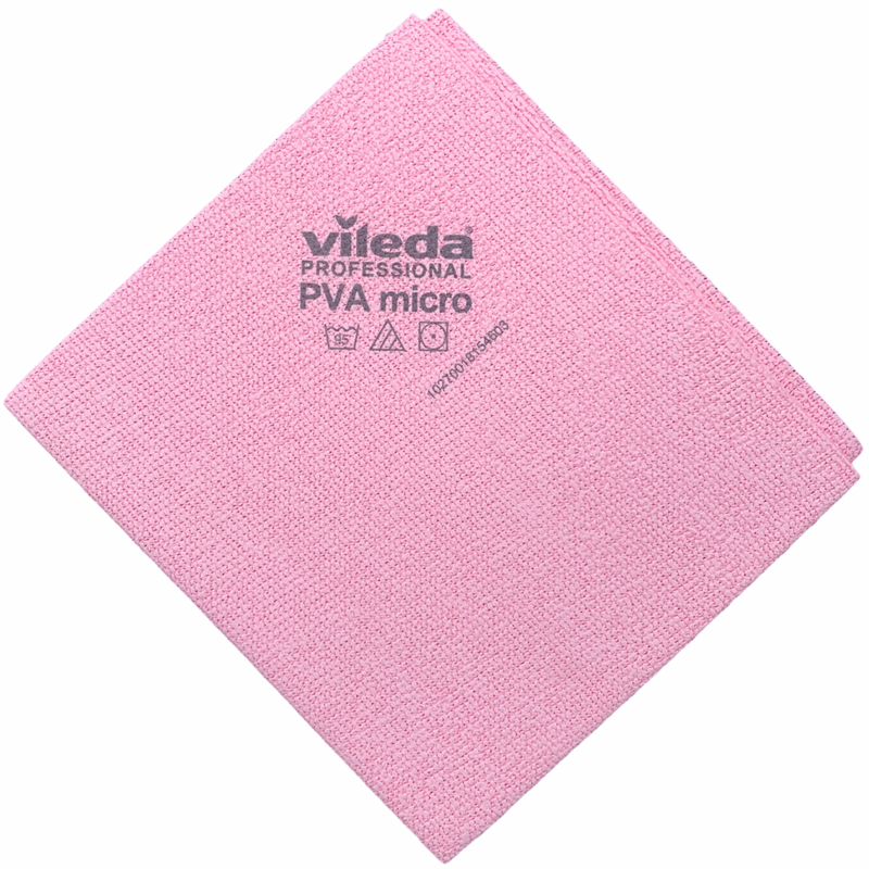 Vileda Professional PVAmicro Cloth Size: 13x15in; Red; 5/Pk,  20pks/CS.:Facility