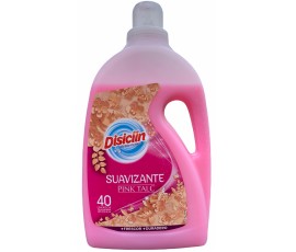 Disiclin Laundry Softener Semi-concentrated 40 Wash - Talco Rosa - Pink Talc 2.4L - 1 Box - 5 Units