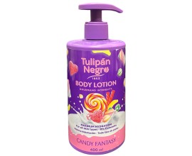 Tulipan Negro Body Lotion with Pump Top 400ml - Candy Fantasy - 1 Case - 6 Units 