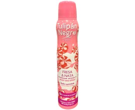 Tulipan Negro Deodorant Spray 200ml Strawberries and Cream - 1 Case - 12 Units